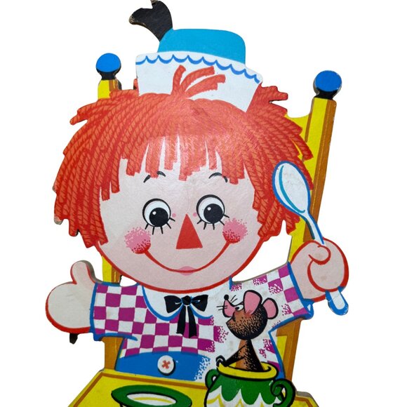 Bobbs Merrill Co. Raggedy Ann & Andy Cardboard Cutouts Vintage 1972 - Picture 6 of 9